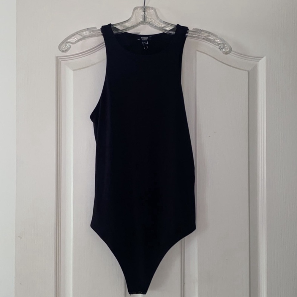 Express Body Contour Collection. High neck / thong bodysuit.